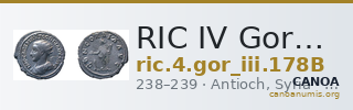 RIC IV Gordian III 178B — CANOA