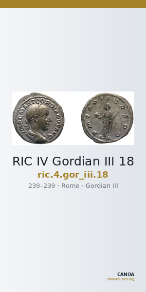 RIC IV Gordian III 18 — CANOA