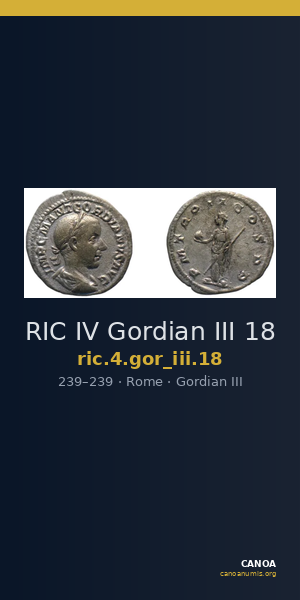 RIC IV Gordian III 18 — CANOA