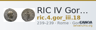 RIC IV Gordian III 18 — CANOA