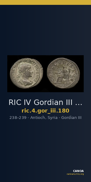 RIC IV Gordian III 180 — CANOA