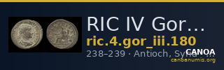 RIC IV Gordian III 180 — CANOA