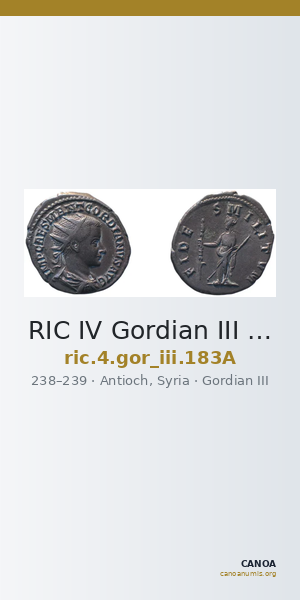 RIC IV Gordian III 183A — CANOA