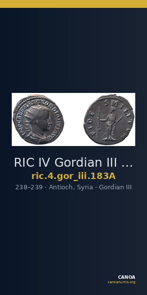 RIC IV Gordian III 183A — CANOA