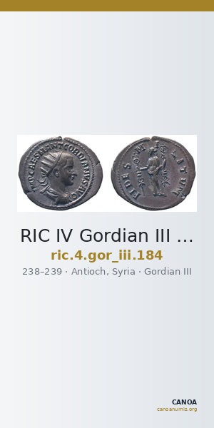 RIC IV Gordian III 184 — CANOA