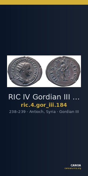 RIC IV Gordian III 184 — CANOA