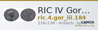 RIC IV Gordian III 184 — CANOA