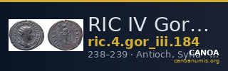 RIC IV Gordian III 184 — CANOA