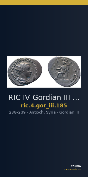 RIC IV Gordian III 185 — CANOA