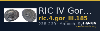 RIC IV Gordian III 185 — CANOA