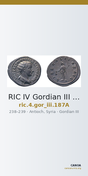 RIC IV Gordian III 187A — CANOA