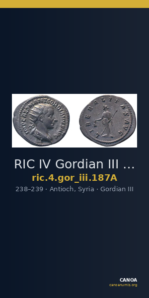 RIC IV Gordian III 187A — CANOA