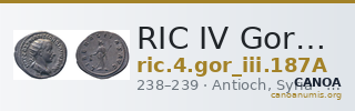 RIC IV Gordian III 187A — CANOA