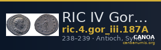 RIC IV Gordian III 187A — CANOA