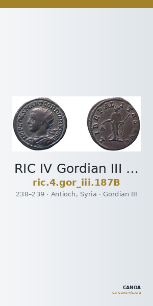 RIC IV Gordian III 187B — CANOA