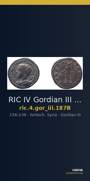 RIC IV Gordian III 187B — CANOA