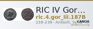 RIC IV Gordian III 187B — CANOA