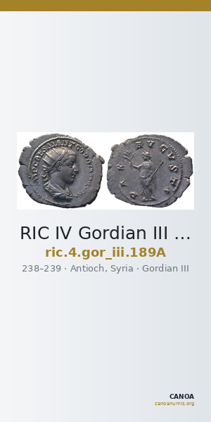 RIC IV Gordian III 189A — CANOA