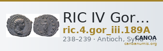 RIC IV Gordian III 189A — CANOA