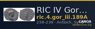 RIC IV Gordian III 189A — CANOA