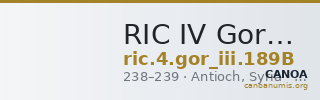 RIC IV Gordian III 189B — CANOA