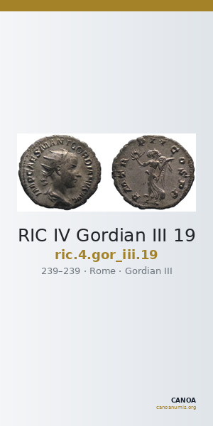 RIC IV Gordian III 19 — CANOA