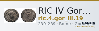 RIC IV Gordian III 19 — CANOA