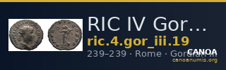 RIC IV Gordian III 19 — CANOA