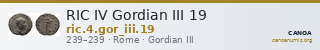 RIC IV Gordian III 19 — CANOA