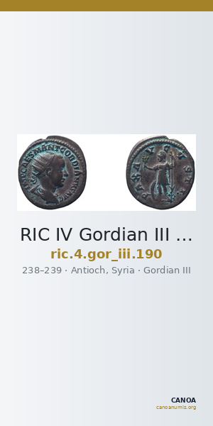 RIC IV Gordian III 190 — CANOA