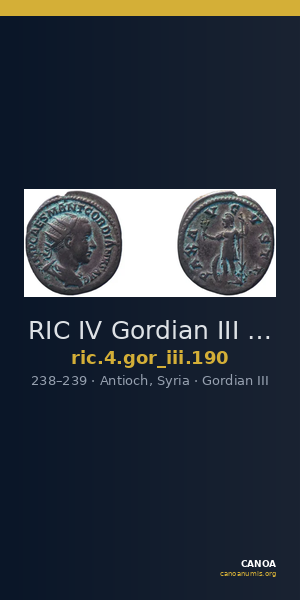 RIC IV Gordian III 190 — CANOA