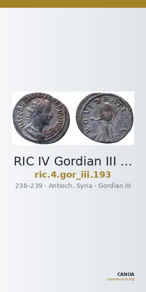 RIC IV Gordian III 193 — CANOA