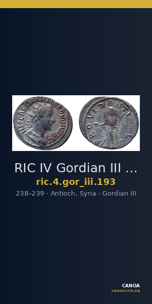 RIC IV Gordian III 193 — CANOA
