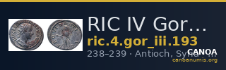 RIC IV Gordian III 193 — CANOA