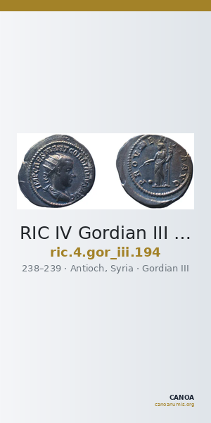 RIC IV Gordian III 194 — CANOA