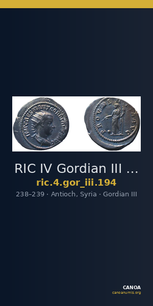 RIC IV Gordian III 194 — CANOA