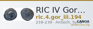 RIC IV Gordian III 194 — CANOA