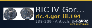 RIC IV Gordian III 194 — CANOA