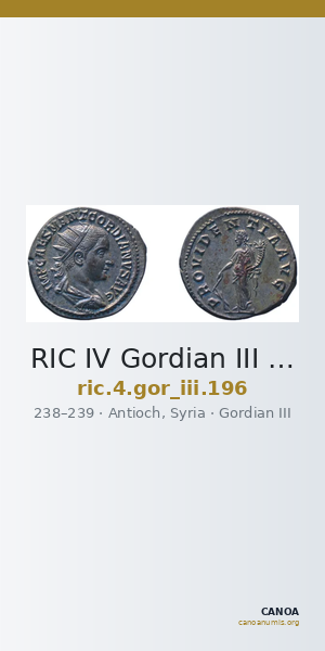 RIC IV Gordian III 196 — CANOA