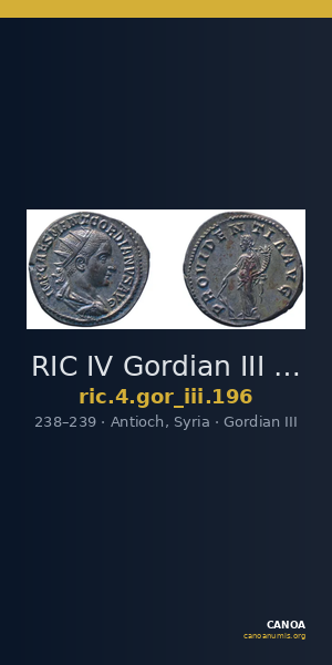 RIC IV Gordian III 196 — CANOA