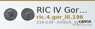RIC IV Gordian III 196 — CANOA