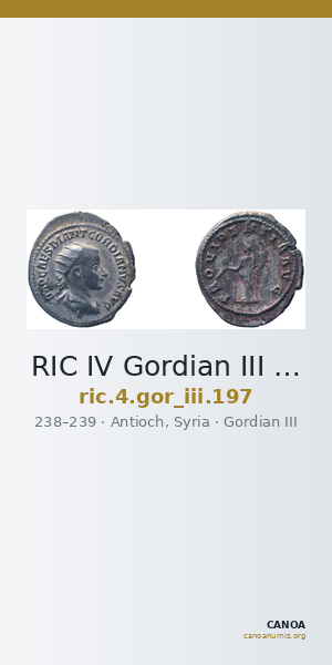 RIC IV Gordian III 197 — CANOA