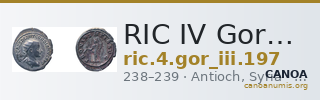 RIC IV Gordian III 197 — CANOA