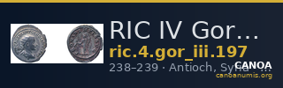 RIC IV Gordian III 197 — CANOA