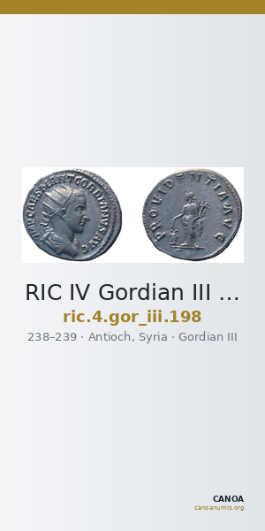 RIC IV Gordian III 198 — CANOA