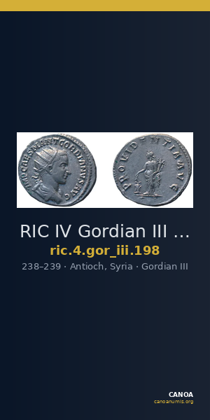 RIC IV Gordian III 198 — CANOA