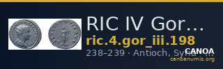 RIC IV Gordian III 198 — CANOA