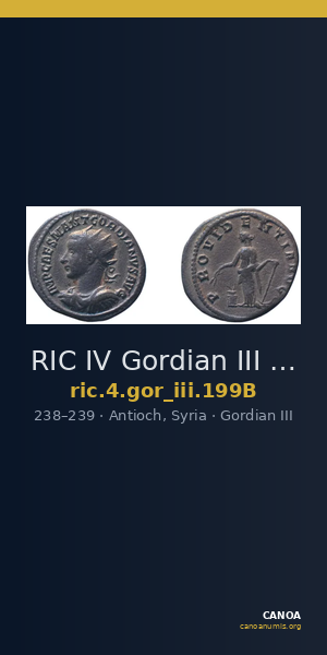RIC IV Gordian III 199B — CANOA