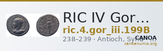 RIC IV Gordian III 199B — CANOA