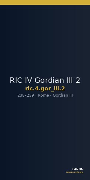 RIC IV Gordian III 2 — CANOA